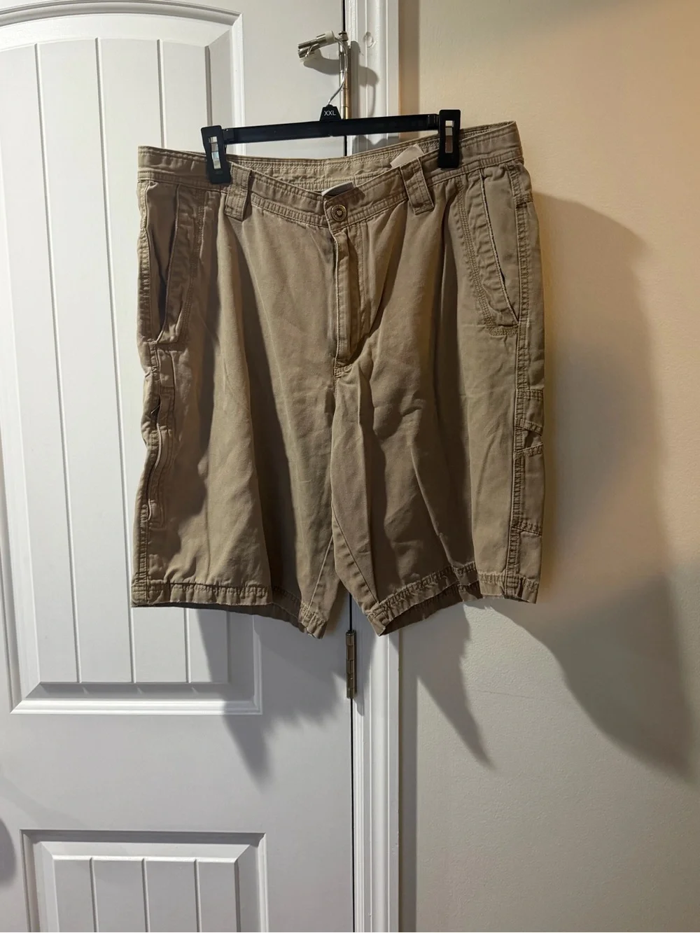 Columbia Ultimate ROC Men’s Cargo Shorts 38 Khaki Tan Omni-Shield 11” Cotton